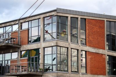 Low angle view of building against sky