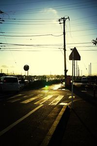 Road at sunset