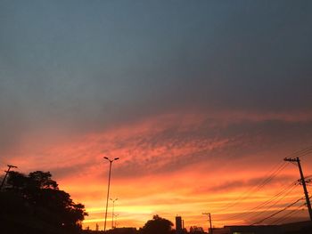 Low angle view of sky at sunset