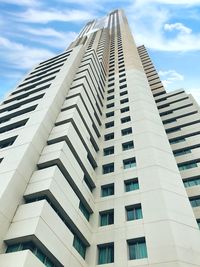 Low angle view of modern building against sky