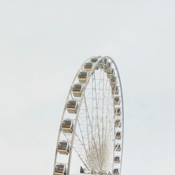 Low angle view of ferris wheel against clear sky