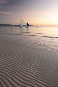 Low tide. white beach. boracay island. aklan. western visayas. philippines