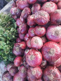 Close-up of strawberries in market