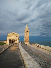 View of historic building against cloudy sky