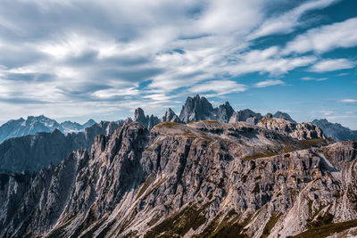 Panoramic view of the dolomites, italy.