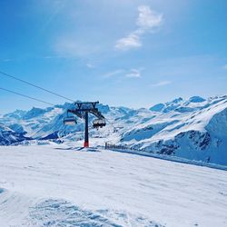 Snow covered mountain against sky