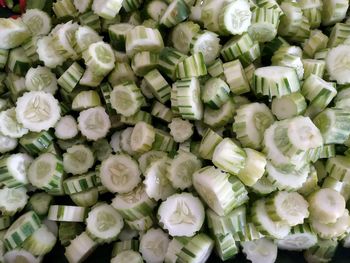 Full frame shot of chopped vegetables