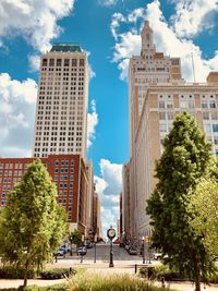 Low angle view of buildings against sky