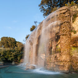 Scenic view of waterfall