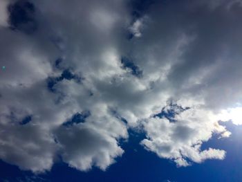 Low angle view of clouds in sky