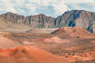 Scenic view of mountains against sky in hawaii