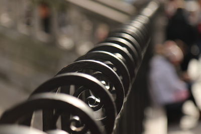 High angle view of spiral staircase