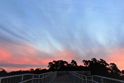 Low angle view of silhouette trees against sky during sunset