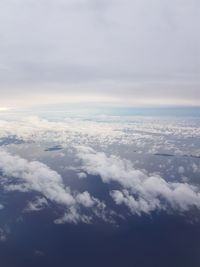 Aerial view of clouds over sea