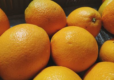 High angle view of oranges in market