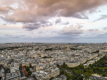 High angle view of cityscape against sky