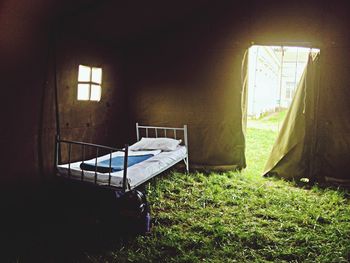 Interior of abandoned building