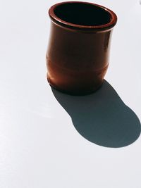 Close-up of drink against white background