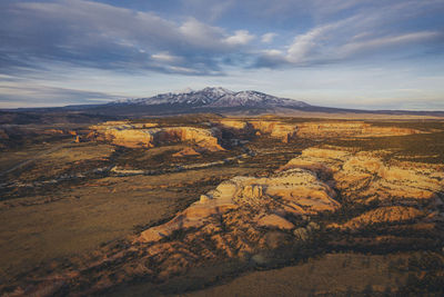 Utah's sandstone landscape from above