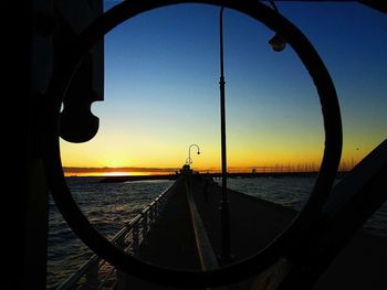 Scenic view of sea against sky at sunset