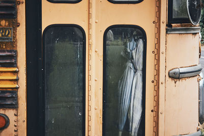 Full frame shot of old train