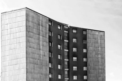 Low angle view of modern building against sky