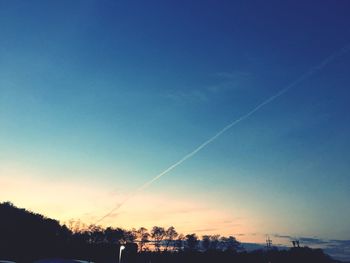 Low angle view of sky at sunset