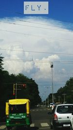 Cars on city street