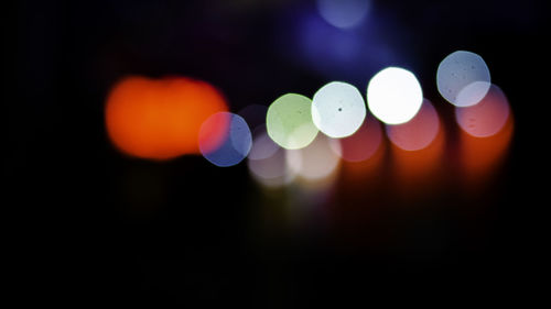 Defocused image of lights