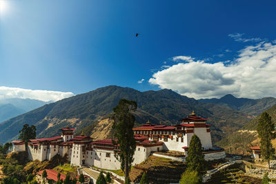 Trongsa dzong monastery in bhutan