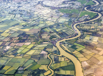 Aerial view of agricultural field