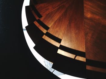 High angle view of illuminated lamp
