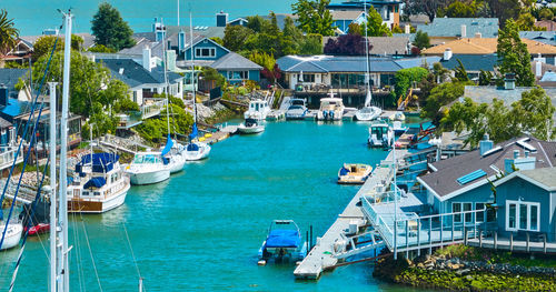 Boats in sea