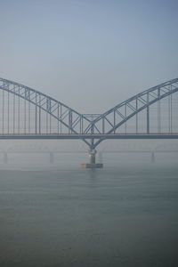 Bridge over sea against sky