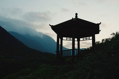 View of mountain against cloudy sky