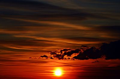 Scenic view of sunset over sea