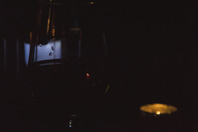 Illuminated lights at night