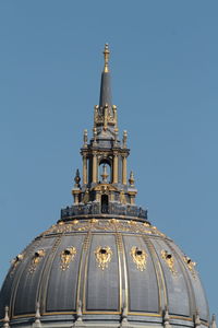 Low angle view of historical building against clear sky