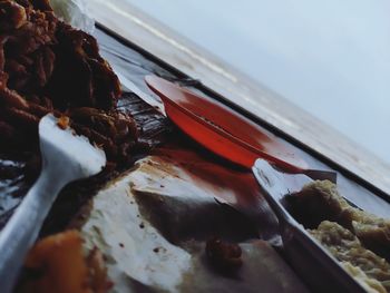 Close-up of dessert on table