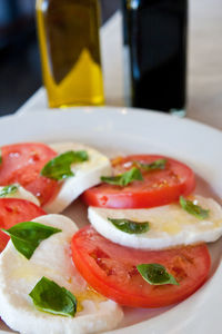 Close-up of salad served in plate