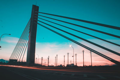 Bridge against sky during sunset