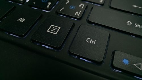 Close-up of computer keyboard