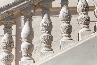 Vintage stone decoration of a staircase
