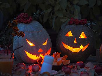 Close-up of jack o lantern