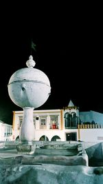 Illuminated built structure at night