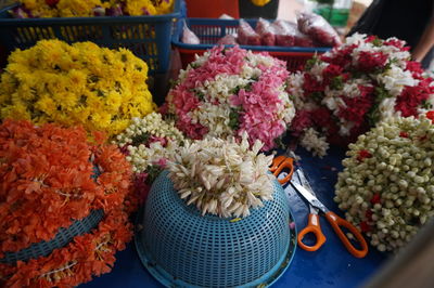 Variety of food for sale at market stall