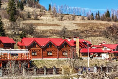 Rest, mountain, karpaty,  hotels, spring, sunny day,  beautiful nature,  little house 