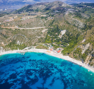 High angle view of swimming pool
