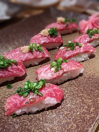 Close-up of food on table