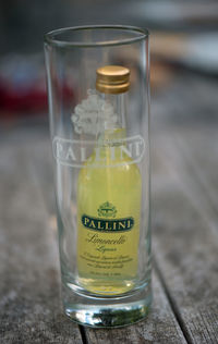 Close-up of drink in glass jar on table